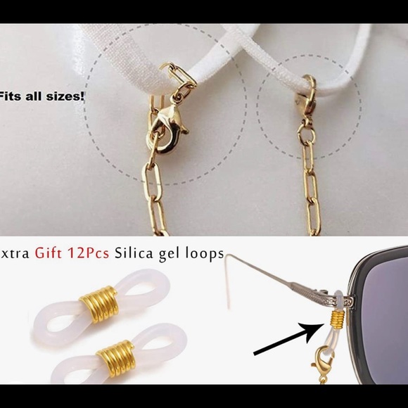 NWT 6 PCS Glasses/Mask Chain for Women, NEW IN ORIGINAL PACKAGE, MULTIPURPOSE - Picture 2 of 5